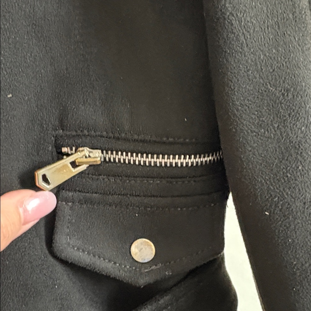 Zara TRF Suede Biker Jacket - Picture 5 of 10